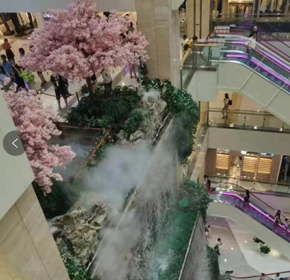 西安赛格国际购物中心瀑布水景工程